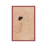 Egon Schiele Aşıklar Sevgiliye Sanatsal Dekoratif Hediye Not Kartı & Kartpostal 10X15 Cm