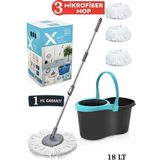 Egonex Xl-Max Mop Döner Başlıklı Temizlik Seti- Kova Mop Seti 18 Lt
