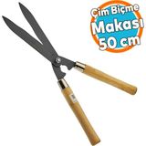 Eğri Çim Budama Makası Çalı Çimen Biçme Kesme Makas 50 Cm Keskin Metal Bıçkı 1 Adet