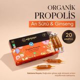 Eğriçayır Organik Propolis Ampul (Propolis Shot) & Arı Sütü + Ginseng - 300 gr