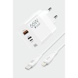 EGSTECH 66 WATT FAST CHARGER VOLTAJ VE KISA DEVRE KORUMALI USB-C TO PD LIGHTNING iPhone İÇİN