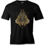 Egyptian God Anubis Siyah Erkek Tshirt