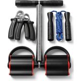 Egzersiz Seti Yaylı Body Trimmer El Yayı ve Kondisyon Ipi Tüm Vücut Kol Karın Omuz Bacak Kası Güçlendirici Fonksiyonel 4'lü Fitnes Seti - Standart - Çok Renkli