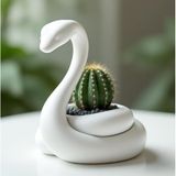 Egzotik Yılan Figürlü Dekoratif Saksı ve Vazo - Mistik Yılan Formunda Çiçeklik, Sanatsal Masaüstü Objesi, Modern Gotik Ev Dekoru, Estetik Sukulent ve Kaktüs Snake Flower Pot – Unique Vase & Decor
