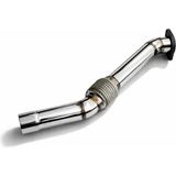 Egzoz Burada Bmw Dizel Downpipe Egzoz Borusu Krom Sipralli E60-E87-E90-E91-E60-E61-163HP-N47 Spiralli