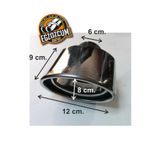 EGZOZCUM | 60 Mm SLK Model Yassı İçi Dolu Tekli Paslanmaz Krom Egzoz Ucu