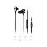 EH102 Kablolu 3.5mm Jacklı Mikrofonlu Kulak Içi Kulaklık - Çift Sürücülü, Sağlam Kablo Yapısı, Spor, Iş, Oyun Için, Evrensel Uyum, Dahili Hd Net Ses, Dual Driver Mikrofon Siyah - -- - Option-1