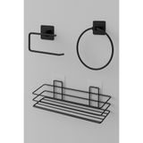 EHA HOME 3'lü set yapışkanlı banyo düzenleyici şampuanlık daire havluluk tuvalet kağıdı askısı