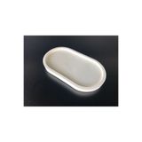 eHediyecim Bernami Dekoratif Oval Beyaz Beton Biblo Tabakbeton Takı Tabağı Mum Tabağı Mumluk Organizer