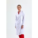 Ehil Alpaka Kumaş Beyaz Tesettür boy (105 cm ) Beyaz Doktor / Ögretmen Önlüğü