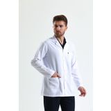 Ehil Erkek Kısa Boy Gömlek Yaka Beyaz Doktor Öğretmen Önlüğü
