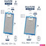 Ehla Filtre Arçelik,bosch,esty Uyumlu 20X34,5 cm Davlumbaz Filtre Seti 2 Adet