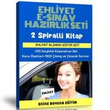 Ehliyet E-Sınav Hazırlık Seti (2 Spiralli Kitap) - Enine Boyuna Eğitim