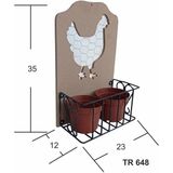 Ehobici 2 Li Telli Horoz Çiçeklik TR-648 - Ahşap