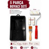 Ehobici 5 Parça Boyacı Seti Saten Rulo Parmak Rulo - - - Çok Renkli