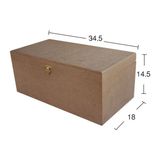 Ehobici Ahşap Dikdörtgen Kutu Klipsli 34,5X18CM KU341 - -