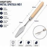 Ehobici Ahşap Saplı Metal Spatula No:1 - - - Çok Renkli