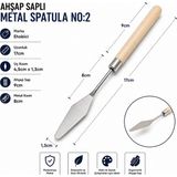 Ehobici Ahşap Saplı Metal Spatula No:2 - - - Çok Renkli