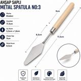 Ehobici Ahşap Saplı Metal Spatula No:3 - - - Çok Renkli