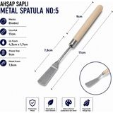 Ehobici Ahşap Saplı Metal Spatula No:5 - - - Çok Renkli