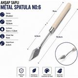 Ehobici Ahşap Saplı Metal Spatula No:6 - - - Çok Renkli
