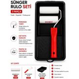 Ehobici Boyacı Seti Sünger Rulo Fırça Seti +1 Yedek Sünger Başlık - - - Çok Renkli