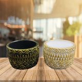 Ehobici Dekoratif Motifli Saksı Seti 8x6cm