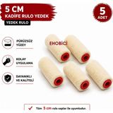 Ehobici Kadife Rulo 5 Li Yedek 5cm (Moher) - - - Çok Renkli