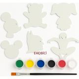 Ehobici Taş Boyama Seti Figürler 6 Renk Akrilik Boya 5ml + Fırça - Karışık Çok Renkli