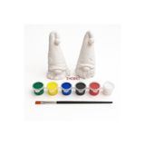 Ehobici Taş Boyama Seti Gnome Cüceler 6 Renk Akrilik Boya 5Ml + Fırça
