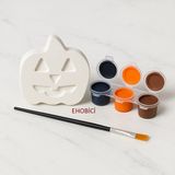 Ehobici Taş Boyama Seti Halloween Balkabağı 3 Renk Akrilik Boya 5ml + Fırça - Karışık Çok Renkli