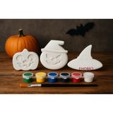 Ehobici Taş Boyama Seti Halloween Cadılar Bayramı 6 Renk Akrilik Boya 5ml + Fırça - Karışık Çok Renkli