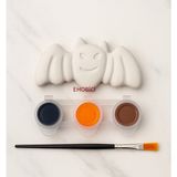 Ehobici Taş Boyama Seti Halloween Yarasa 3 Renk Akrilik Boya 5ml + Fırça - Karışık Çok Renkli