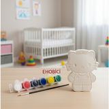 Ehobici Taş Boyama Seti Hello Kitty 6 Renk Akrilik Boya 5ml + Fırça - Karışık Çok Renkli