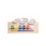 ehobici Taş Boyama Seti Yarış Arabaları 6 Renk Akrilik Boya 5ml + Fırça
