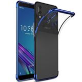 Ehr. Asus Zenfone Max Pro ZB602KL ile Uyumlu Darbeye Karşı Dayanıklı Lazer Kesim Silikon TPU Kılıf (Mavi, Asus Zenfone Max Pro ZB602KL)