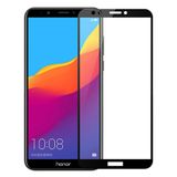 Ehr. Huawei Y7 2018 Uyumlu Full Kaplayan Temperli 5D Ekran Koruyucu Cam (Siyah)