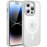 Ehr. iPhone 13 Pro için Manyetik Kılıf [MagSafe ile Tam Uyumlu] [Askeri Sınıf Düşme Koruması] Yarı Saydam Arkası Mat Darbeye Karşı Dayanıklı Silikon Kamera Korumalı Telefon Kılıfı