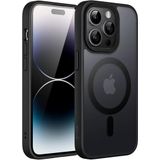 Ehr. iPhone 14 Pro Max için Manyetik Kılıf [MagSafe ile Tam Uyumlu] [Askeri Sınıf Düşme Koruması] Yarı Saydam Arkası Mat Darbeye Karşı Dayanıklı Silikon Kamera Korumalı Telefon Kılıfı