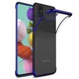 Ehr. Samsung Galaxy A71 ile Uyumlu Darbeye Karşı Dayanıklı Lazer Kesim Silikon TPU Kılıf (Mavi, Samsung Galaxy A71)