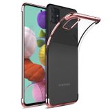 Ehr. Samsung Galaxy A71 ile Uyumlu Darbeye Karşı Dayanıklı Lazer Kesim Silikon TPU Kılıf (Pembe, Samsung Galaxy A71)