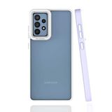 Ehr. Samsung Galaxy A72 Uyumlu Kamera Korumalı Arkası Mat Yanları Renkli TPU Silikon Kılıf (Lila, Samsung Galaxy A72)