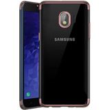 Ehr. Samsung Galaxy J4 ile Uyumlu Darbeye Karşı Dayanıklı Lazer Kesim Silikon TPU Kılıf (Pembe, Samsung Galaxy J4)