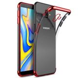 Ehr. Samsung Galaxy J6 ile Uyumlu Darbeye Karşı Dayanıklı Lazer Kesim Silikon TPU Kılıf (Kırmızı, Samsung Galaxy J6)