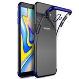 Ehr. Samsung Galaxy J6 ile Uyumlu Darbeye Karşı Dayanıklı Lazer Kesim Silikon TPU Kılıf (Mavi, Samsung Galaxy J6)