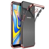 Ehr. Samsung Galaxy J6 ile Uyumlu Darbeye Karşı Dayanıklı Lazer Kesim Silikon TPU Kılıf (Pembe, Samsung Galaxy J6)