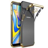 Ehr. Samsung Galaxy J6 Plus ile Uyumlu Darbeye Karşı Dayanıklı Lazer Kesim Silikon TPU Kılıf (Altın Rengi, Samsung Galaxy J6 Plus)