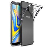 Ehr. Samsung Galaxy J6 Plus ile Uyumlu Darbeye Karşı Dayanıklı Lazer Kesim Silikon TPU Kılıf (Gümüş Rengi, Samsung Galaxy J6 Plus)