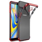 Ehr. Samsung Galaxy J6 Plus ile Uyumlu Darbeye Karşı Dayanıklı Lazer Kesim Silikon TPU Kılıf (Kırmızı, Samsung Galaxy J6 Plus)