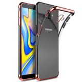 Ehr. Samsung Galaxy J6 Plus ile Uyumlu Darbeye Karşı Dayanıklı Lazer Kesim Silikon TPU Kılıf (Pembe, Samsung Galaxy J6 Plus)